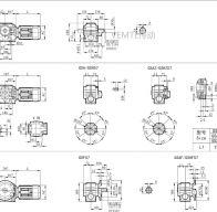 SC57 SCAF57 SCA57 SCF57減速機(jī)電機(jī)型號(hào)及尺寸圖