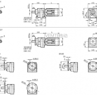 R02 RF02減速機(jī)電機(jī)型號(hào)大全及尺寸圖