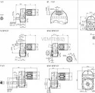 P12 PKF12 PK12 PF12減速機電機型號大全及尺寸圖紙