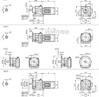 R06 RF06 RX06 RXF06減速機(jī)電機(jī)型號(hào)及尺寸圖紙
